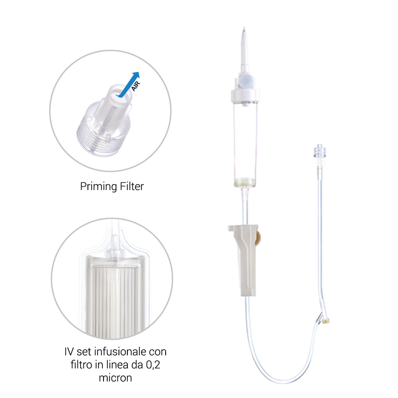 Set di infusione con filtro per la prevenzione della contaminazione da  particelle - DEF2BLLF, DEF2BLLFB - Rays